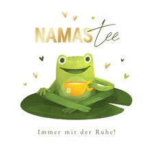 Grußkarte Frosch 'Namastee'