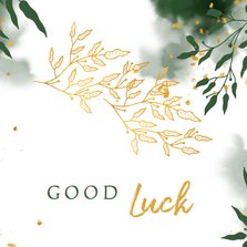 Grußkarte 'Good luck' Aquarell botanisch