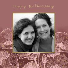 Grußkarte 'happy mothersday' mit Foto und Blumen