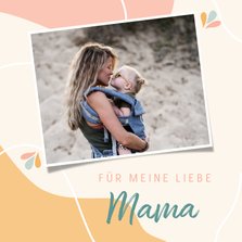 Grußkarte Muttertag grafisch mit Foto