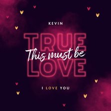 Grußkarte Valentinstag 'True love'