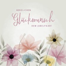 Hochzeitsjubiläum Glückwunschkarte Blumenwiese