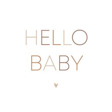 Karte Glückwunsch 'Hello Baby'