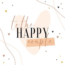 Karte Glückwunsch Hochzeit 'Happy Couple'