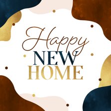 Karte Glückwunsch Umzug abstrakt 'Happy New Home'