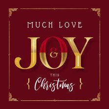 Klassische Weihnachtskarte 'Joy'