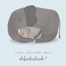 Liebevolle Vatertagskarte Elefanten