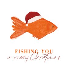 Lustige Weihnachstkarte 'Fishing you...'