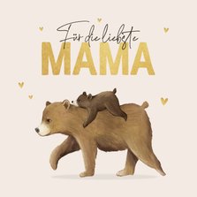 Muttertagskarte Bärenmama & Bärenkind