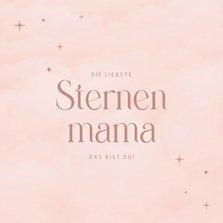 Muttertagskarte Sternenmama rosa Wolken & Sterne