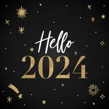 Neujahrskarte 'Hello 2024'