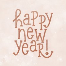 Neujahrskarte Typografie 'Happy New Year'