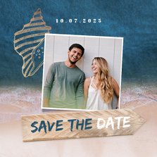 Save-the-Date-Karte zur Hochzeit Strandsommer