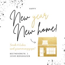 Umzugskarte zu Neujahr 'new year new home'