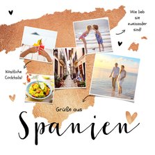 Urlaubskarte Grüße aus Spanien mit Fotos