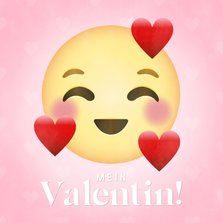 Valentinskarte beste Freundin mit Smiley & Herzen