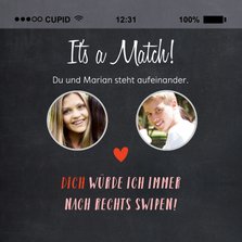 Valentinskarte Tinder 'It's a match' mit Fotos