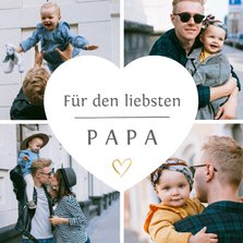 Vatertag Fotocollage-Karte mit Herz