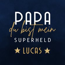 Vatertagskarte 'Du bist mein Superheld'