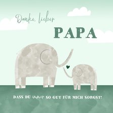 Vatertagskarte Elefanten
