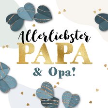 Vatertagskarte mit Herzen für Papa & Opa