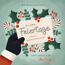 Weihnachtskarte Brief vom Weihnachtsmann