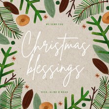 Weihnachtskarte christlich Christmas Blessings