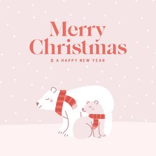 Weihnachtskarte Eisbären 'merry christmas'