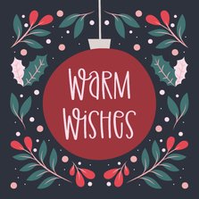 Weihnachtskarte Firma 'Warm Wishes' 