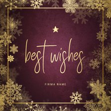 Weihnachtskarte geschäftlich 'Best Wishes'