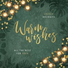 Weihnachtskarte Geschäftskunden 'Warm wishes'