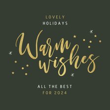 Weihnachtskarte Geschäftspartner 'Warm Wishes'