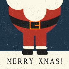 Weihnachtskarte halber Weihnachtsmann