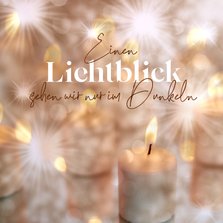 Weihnachtskarte Kerzen Lichtblick im Dunkeln