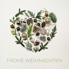 Weihnachtskarte mit Herz-Collage