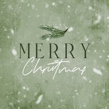 Weihnachtskarte Tannenzweige & Schneeflocken
