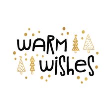 Weihnachtskarte Warm wishes Tannenbäumchen
