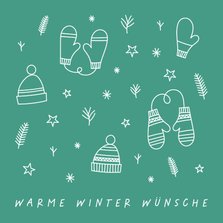 Weihnachtskarte Warme Winterwünsche
