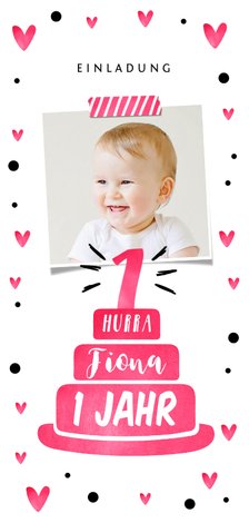 Einladungskarten 1. Geburtstag » Send a Smile
