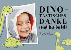 Dankeskarte Kindergarten/Kita mit Dinosauriern