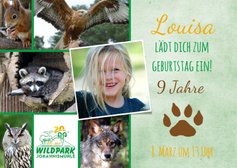 Einladungskarte Wildpark Johannismühle