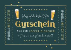 Gutschein-Vatertagskarte mit Biergläsern