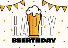 'Happy Beerthday' lustige Geburtstagskarte