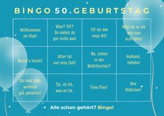 Lustige Geburtstagsgrüße 50. Geburtstag 'Bingo'