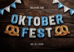 Oktoberfest-Einladung Aufblasbuchstaben