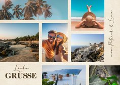 Postkarte mit Urlaubsgrüßen 7 Fotos