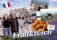 Postkarte Urlaub 'Bonjour aus Frankreich' eigene Fotos