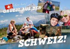 Postkarte Urlaub 'Grüezi aus der Schweiz' eigene Fotos