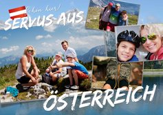 Postkarte Urlaub 'Servus aus Österreich' eigene Fotos