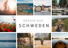 Postkartengruß aus Schweden Fotocollage